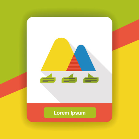 Business Graphics flat iconのイラスト素材