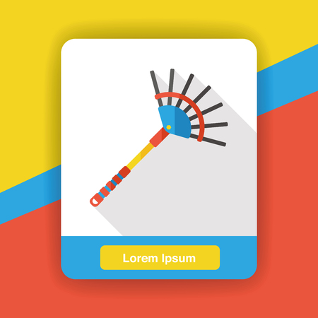 gardening Rake flat iconのイラスト素材