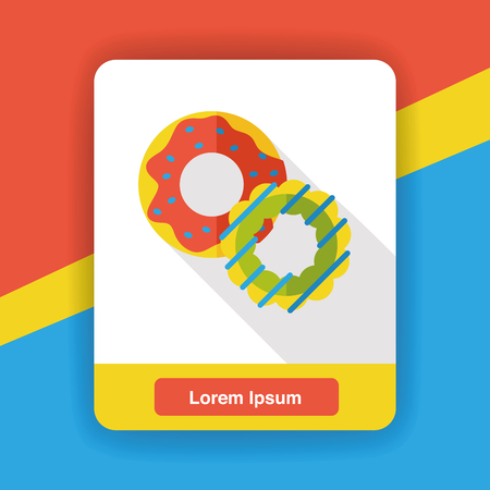 dessert donut flat iconのイラスト素材