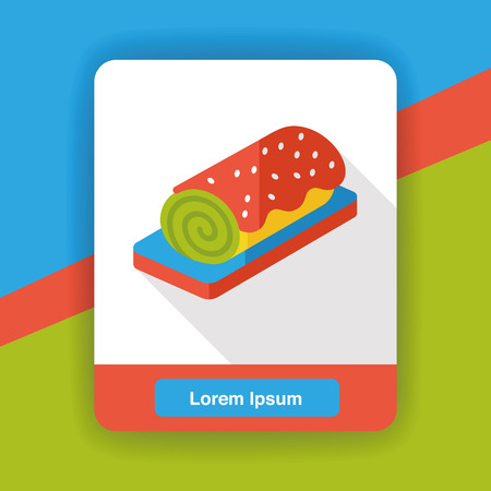 food cake flat iconのイラスト素材