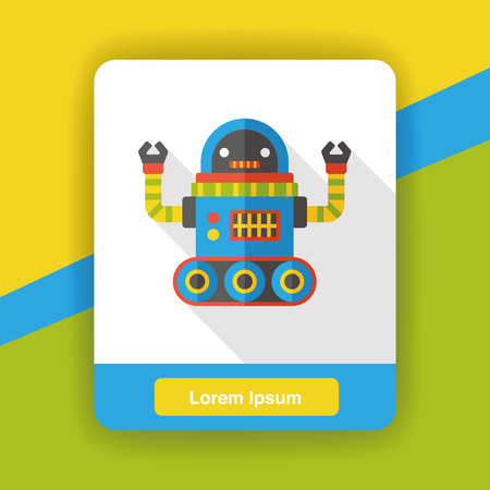 machine robot flat iconのイラスト素材