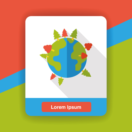 Environmental protection concept flat icon; Protect our earthのイラスト素材