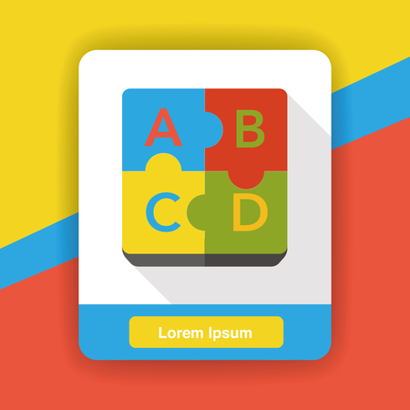 Business Graphics flat iconのイラスト素材