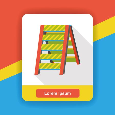stairs ladder flat iconのイラスト素材