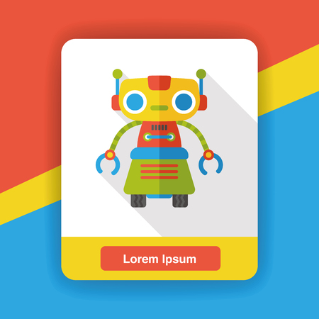 machine robot flat iconのイラスト素材