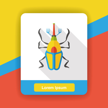 insect bug flat iconのイラスト素材