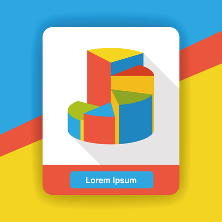 Business Graphics flat iconのイラスト素材