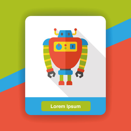 machine robot flat iconのイラスト素材