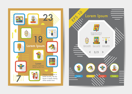 Art icons set with long shadow,eps10のイラスト素材