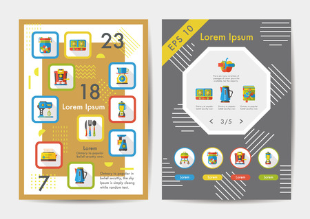 Kitchen icons set with long shadow,eps10のイラスト素材