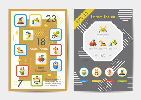 Baby icons set with long shadow,eps10のイラスト素材