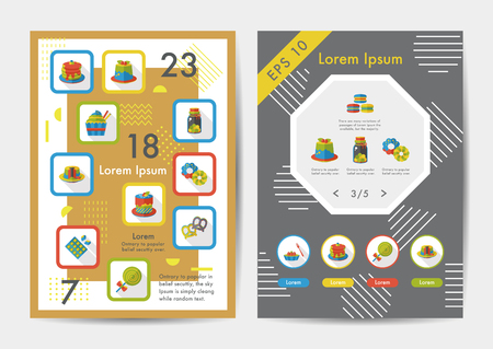 Dessert icons set with long shadow,eps10のイラスト素材