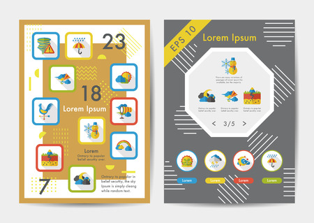 Weather icons set with long shadow,eps10のイラスト素材