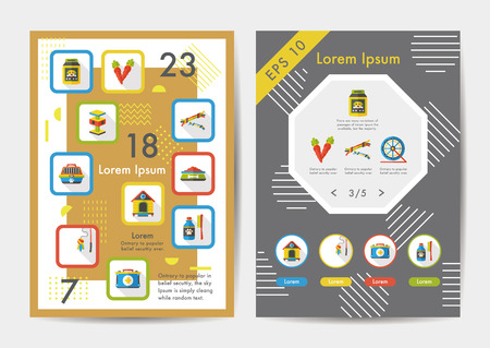 Pet icons set with long shadow,eps10のイラスト素材