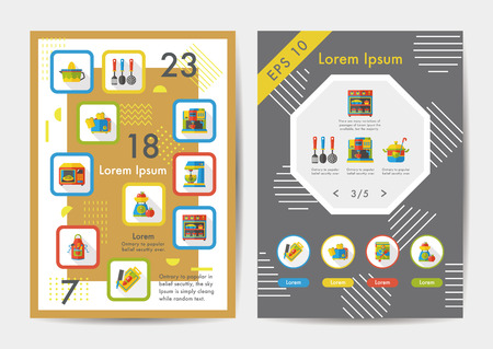 Kitchen icons set with long shadow,eps10のイラスト素材
