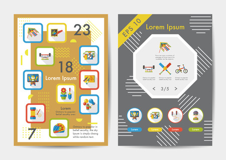 Hobby icons set with long shadow,eps10のイラスト素材
