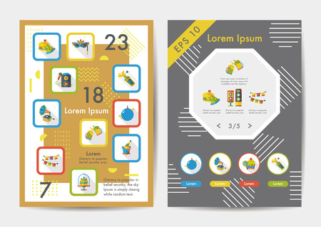 Party icon set with long shadow,eps10のイラスト素材