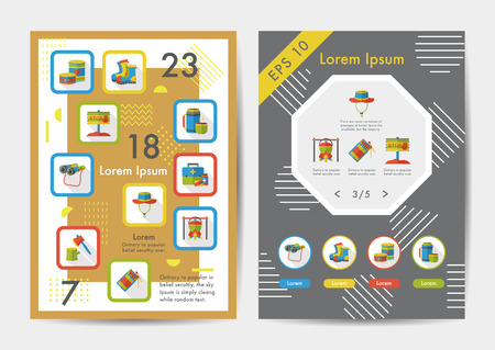 Adventure icons set with long shadow,eps10のイラスト素材