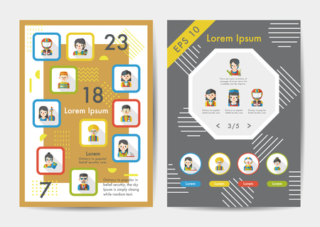 Occupation icons set with long shadow,eps10のイラスト素材