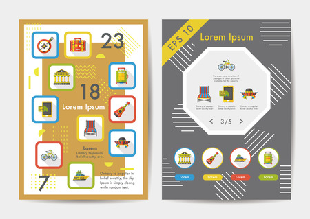 Travel icons set with long shadow,eps10のイラスト素材
