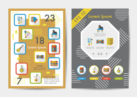 Music icons set with long shadow,eps10のイラスト素材