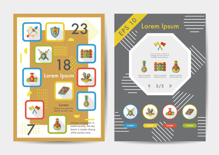 Game icons set with long shadow,eps10のイラスト素材