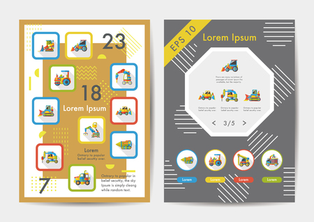 Construction icons set with long shadow,eps10のイラスト素材