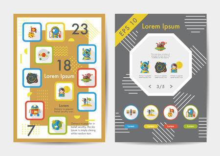 Space icons set with long shadow,eps10のイラスト素材