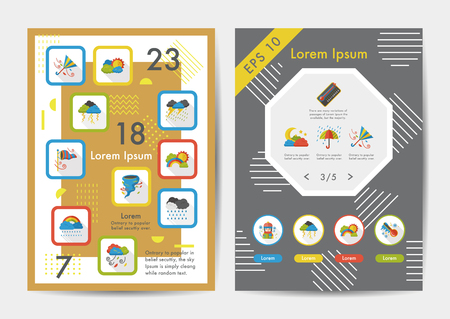 Weather icons set with long shadow,eps10のイラスト素材