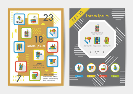 Sanitary icons set with long shadow,eps10のイラスト素材