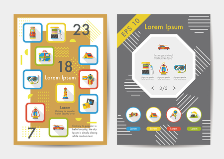 Travel icons set with long shadow,eps10のイラスト素材