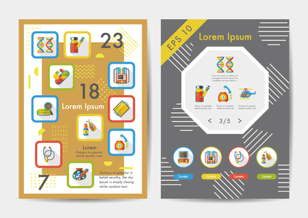 Hospital icons set with long shadow,eps10のイラスト素材