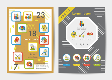 Sport icons set with long shadow,eps10のイラスト素材