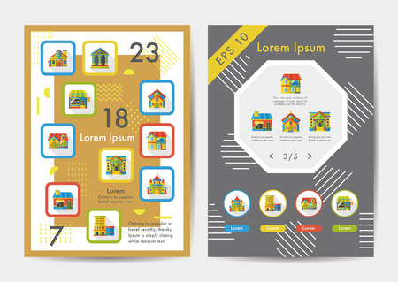 Building icons set with long shadow,eps10のイラスト素材