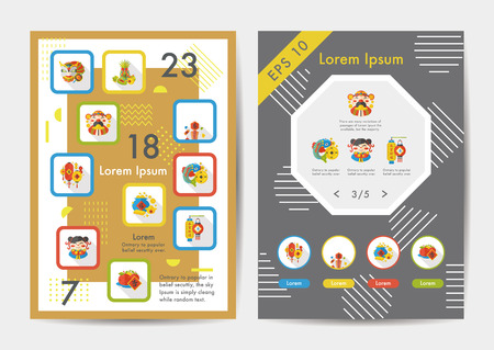 Chinese New Year icons set with long shadow,eps10のイラスト素材