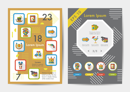 Casino icons set with long shadow,eps10のイラスト素材