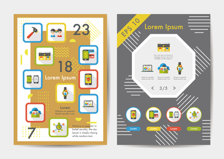 Social icons set with long shadow,eps10のイラスト素材
