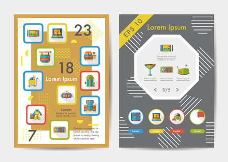 Hotel icons set with long shadow,eps10のイラスト素材