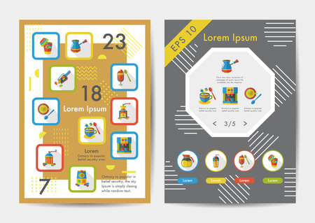 Coffee icons set with long shadow,eps10のイラスト素材
