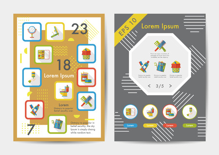 Sanitary icons set with long shadow,eps10のイラスト素材