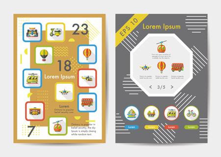 Transport icons set with long shadow,eps10のイラスト素材