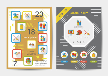 Sport icons set with long shadow,eps10のイラスト素材