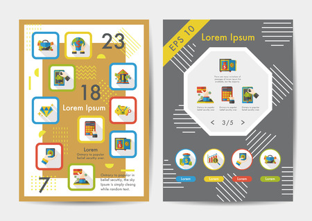 Financial icons set with long shadow,eps10のイラスト素材