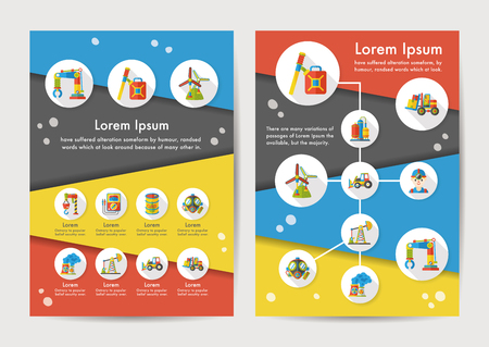 Industry icons set with long shadow,eps10のイラスト素材