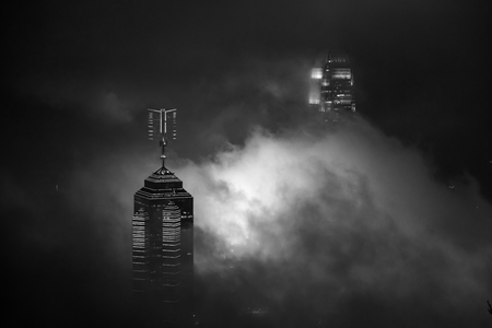 Hong Kong Victoria Harbor day and night