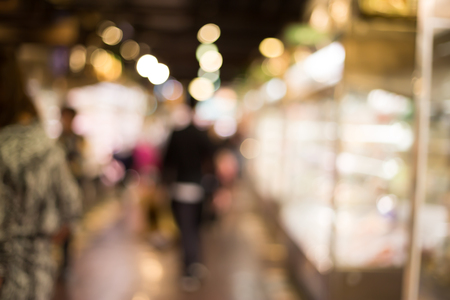 Bokeh shopping mall backgroundの写真素材