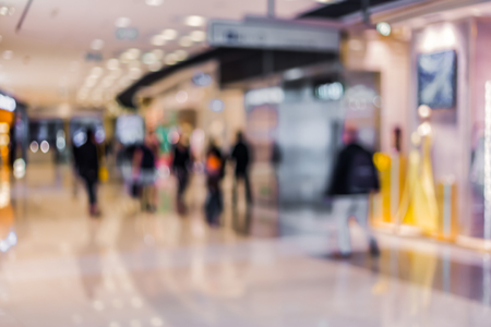Bokeh shopping mall backgroundの写真素材