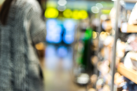 Bokeh shopping mall backgroundの写真素材