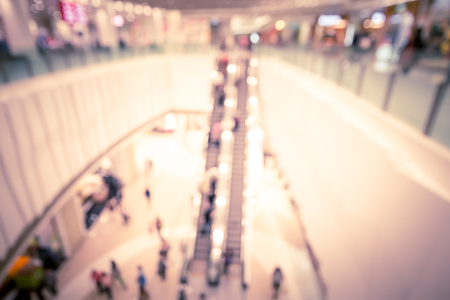 Bokeh shopping mall backgroundの写真素材