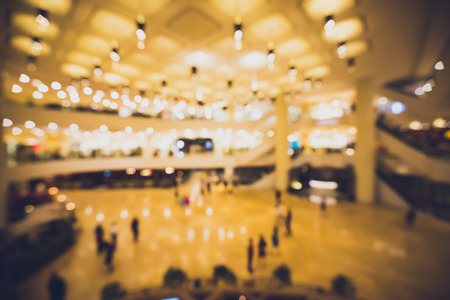 Bokeh shopping mall backgroundの写真素材